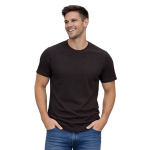 2/$20 Crisp Classic Dark Brown Short Sleeve Thermal Tee Shirt